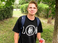 Trendy Czech boy fucked in the grass and facial'd