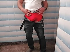 Cute Guy Desperate To Pee After Long Trip