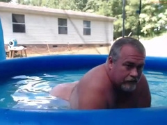 Naked Pool Dad 6