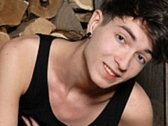 Wimpy dude Samuel Lamere cums all over his own crotch