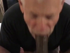 Mature Gay Man Sucks a Well-Endowed Black Stud