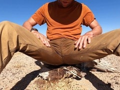 Pissing explosions while getting down in the desert