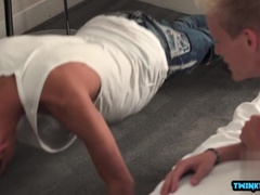 Tattooed teen takes it up the ass & gets a cum facial