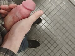 Cumshot restroom