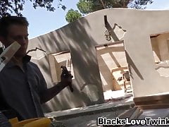 Black workmans shlong sperms twink ass