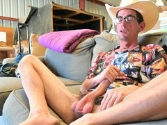 Macho cowboy savors his thick tool