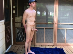 undress and jizz outdoors