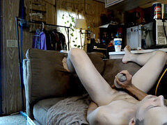 Gay masturbate, wand, ass fucking