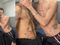 TATTED FUCKSLUT THROATED HIS NEIGHBOR AND GOT MILK