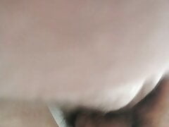 Pushing cum in hole after hard pounding