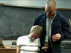 College jock gets bound and used by janitor