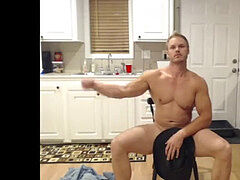 Southern man showcasing off his body on web cam Pt. 1