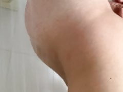 Shower ass water dripping tease