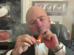 Jason Collins cigar smoking with a mad rock hard-on