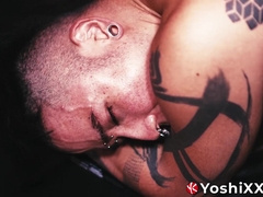 Yoshi Kawasaki powerful sex drive is just out of control so he fucks himself with dildoes