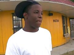 Black stud pickedup and fucked 4 money outdoor by white stud