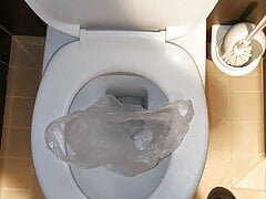 Master Ramon pisses drinks bag full for his slave. He can pull it out with his mouth and lick it