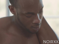 Naughty Adrian Hart expels cum while I work on his dark ass hole