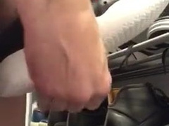 Sneaker Have Fun In Front Of Sneaker Rack