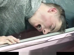 FamilyDick - Muscle bear Step dad fucks boy in car for smoking