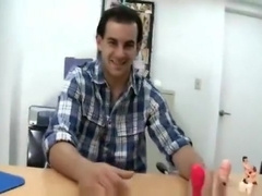 POV gay blowjob at audition