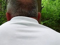 Quick fuck in the forest with 68 yo grandpa