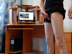 Euro college girl jacks his giant rod in the dormitory