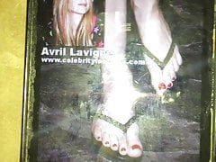Cum On Avril Lavigne Hot Sexy Feet Red Toe Nails