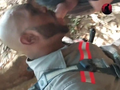 I stopped to piss and concluded up gargling a biker in the forest