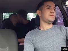 Dimitri Star and Luca Libra got into a hot threeway fuck with Leo Blue