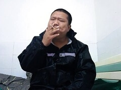 A single guy releases some tension while enjoying a beach moment