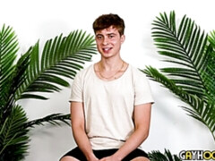 Lucas Walker goes shirtless during his interview