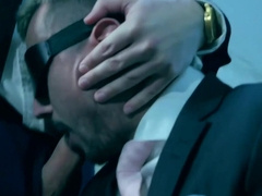 Aroused men in suits fuck hardcore style and share best bareback details