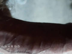 A builder determined to drain excess ball butter while smoking