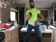 Stepdad was getting frisky when his sexy stepson showed up