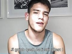 Cute latino teen gangbanged by three hot studs bareback