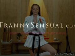 Trans Kasey Kei eats and breeds Selena Loves wet pussy