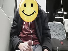 Wanking and Cumming in the train