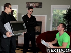 Hot threesome anal sex session with Julian,Brenner and Joey