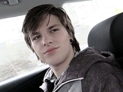 Long-haired pretty boy takes a MASSIVE facial here