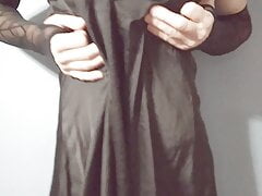 Sissy, crossdresser striptease