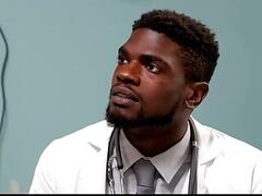 black cock gay doctor works on patient's prostate & anus - Isaac Parker & Devin Trez