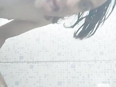 Indian Desi village cross dresser shemal cd gay boy showing full nude body in shower water bathroom ass pising dick pee
