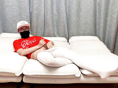 College girl, gay crossdresser, cum