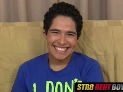 Sweet latino twinkie wanks and plays with his asshole