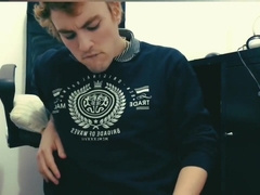 boy masturbates for the first time with a silicone toy (the best orgasm)