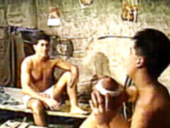 Military fuck, bareback cum, vintage gay sex