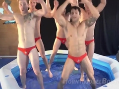 5 Dudes Oil Wrestling
