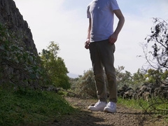 Risky Hiking Trail Cum-shot /// Jordan Hornier