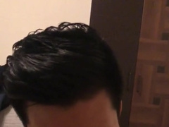 japanese bottom deepthroats huge italian meatpipe and then rails it